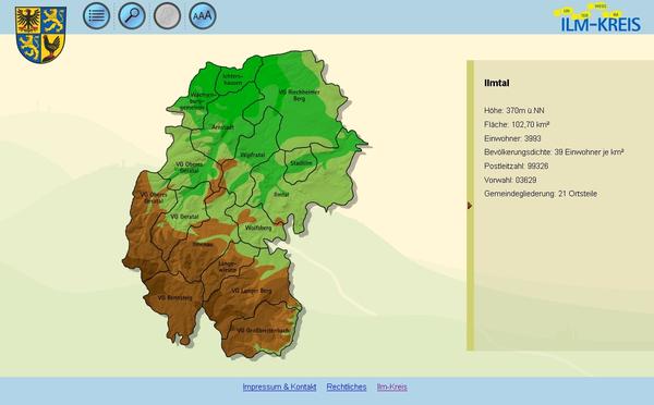 Die Webanwendung in der Kreis&uuml;bersicht