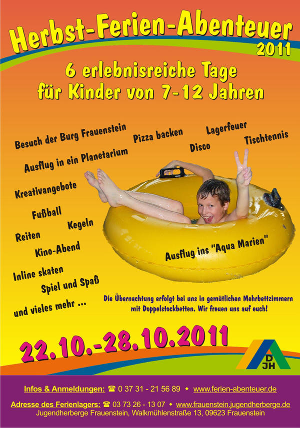 Bild vergr&ouml;&szlig;ern: Flyer Herbst-Ferien-Abenteuer