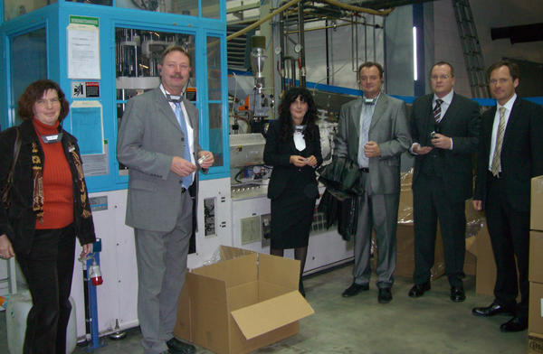 PET-Betriebsrundgang:  K. Bussemer, Dr. B. Kaufhold, P. Enders, M. Lehwald, H. Rebhan, O. Wiegand