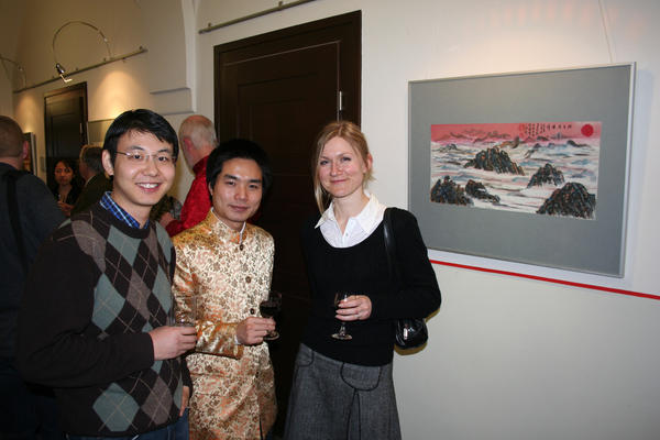 Ausstellung Chinesische Malerei von Zhou Jie (mitte)