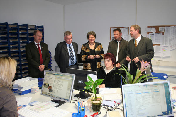 D. Schipanski, B. Kaufhold und H. Brandt im Verlagshaus Verlag + Druck Linus Wittich GmbH