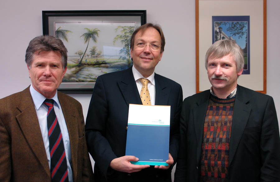 Prof. Peter Kurtz, Prof. Michael Koch, & Rektor Prof. Peter Scharff