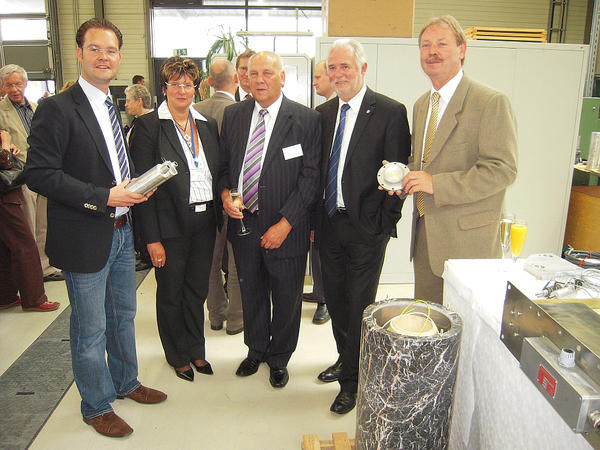 Minister Reinholz, Landrat und Bundestagskandidat Schipanski & Gesch&auml;ftsf&uuml;hrung der heinz ratio tec