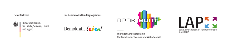 Bild vergrößern: Logoreihe Lokale Partnerschaft für Demokratie Ilm-Kreis (LPfD)