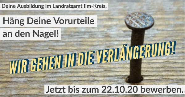 Bild vergr&ouml;&szlig;ern: Ausbildungsverl&auml;ngerung Landratsamt Ilm-Kreis bis 22. Oktober