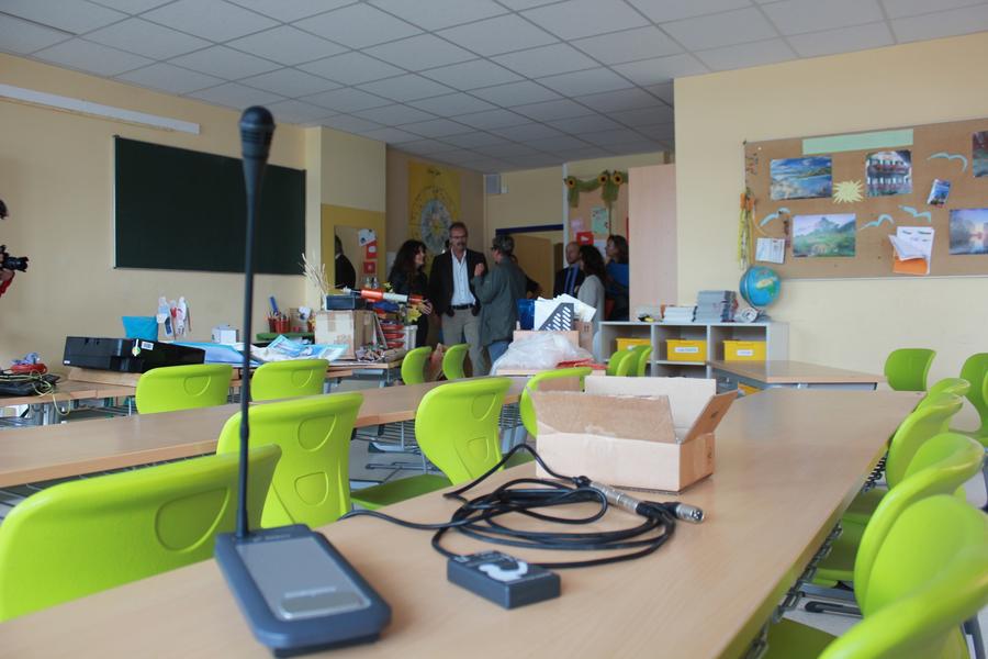 Die Ziolkowski-Schule in Ilmenau erhielt als erste im Ilm-Kreis dieses Jahr eine H&ouml;rschleife f&uuml;r den barrierefreien Unterricht.